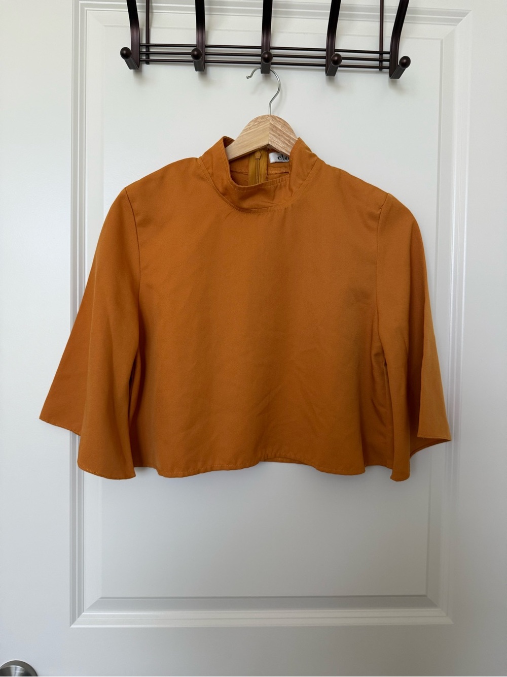 Women's Crop Top in Mustard color